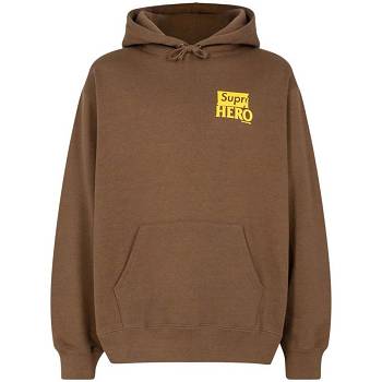 Brown Supreme X Antihero Hoodie | Supreme 131GL